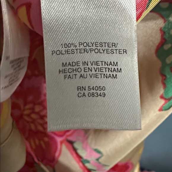 Jones New York woman camel Floral silky Blouse - Picture 7 of 8